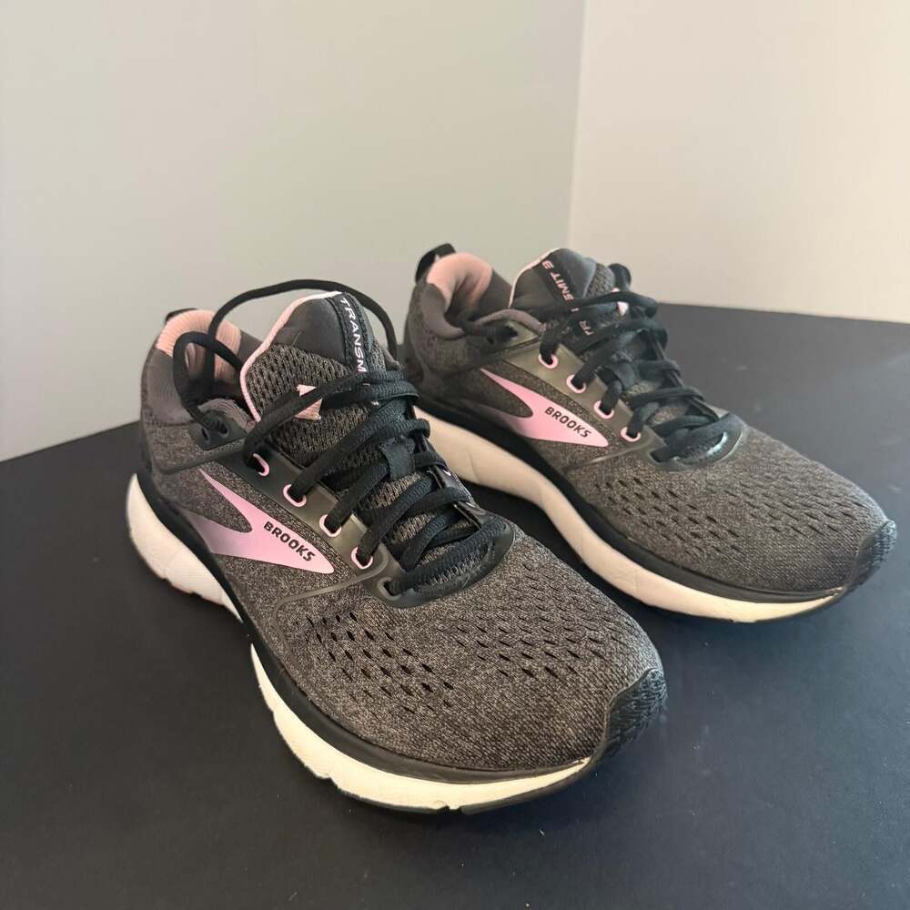 Brooks Transmit 3 Women's Running Shoes Size 8.5 Grey Pink - Picture 2 of 10